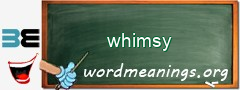 WordMeaning blackboard for whimsy